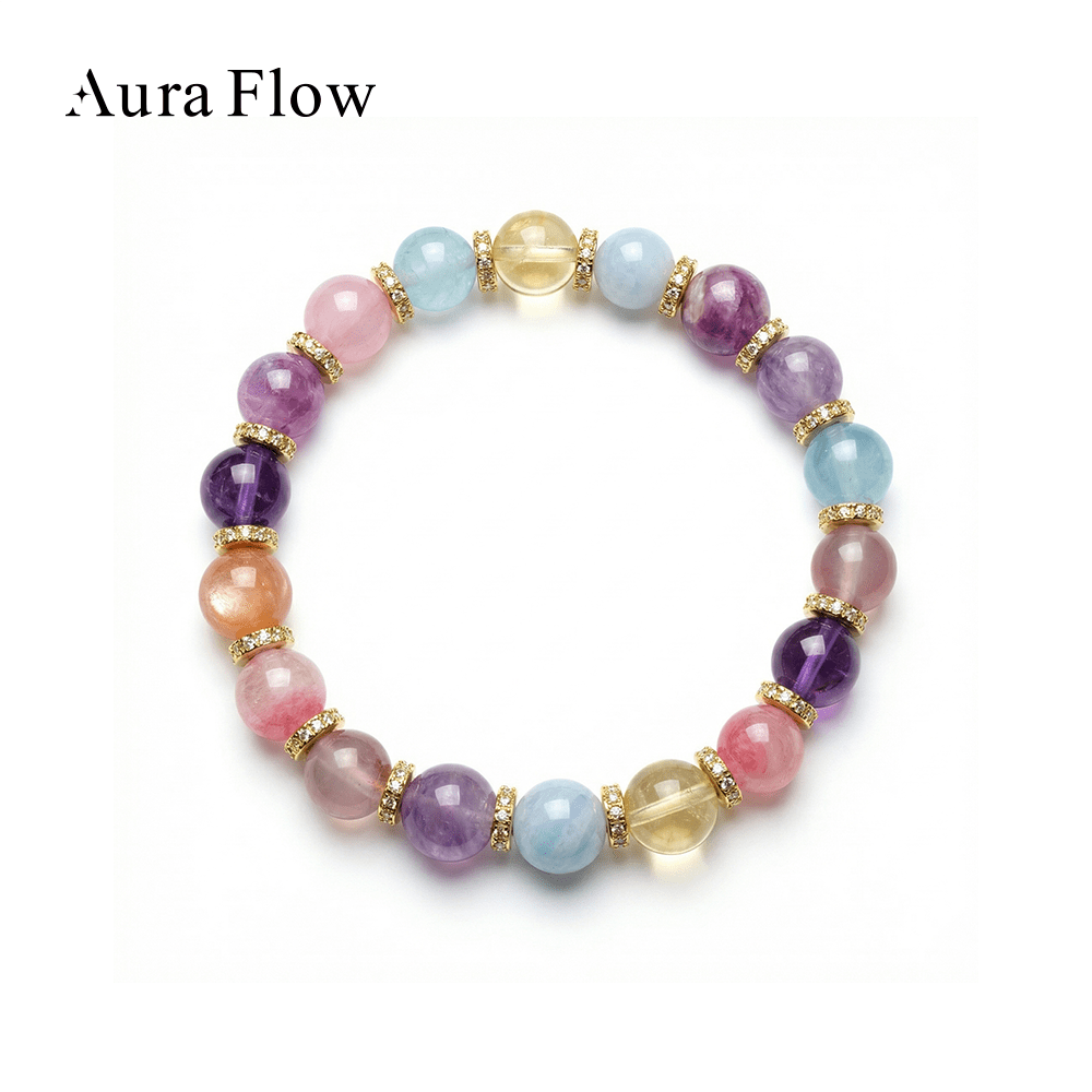 【AF Crystal】L Fuling | Natural Multi - Gem Crystal Bracelet - AuraFlowcrystal