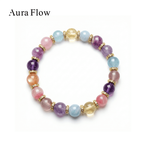 【AF Crystal】L Fuling | Natural Multi - Gem Crystal Bracelet - AuraFlowcrystal