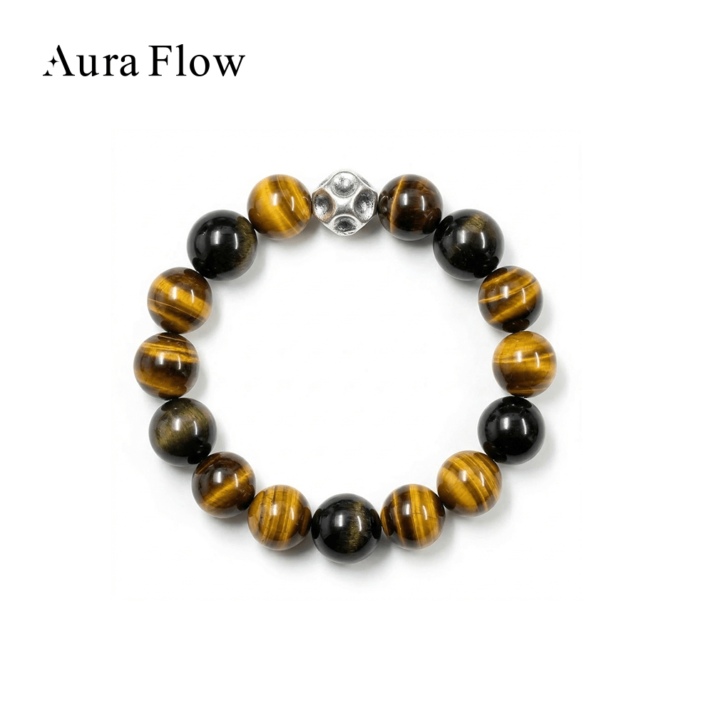 【AF Crystal】Hu Ming | HuangHuYan Gold Obsidian Bracelet - AuraFlowcrystal