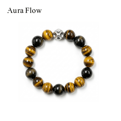 【AF Crystal】Hu Ming | HuangHuYan Gold Obsidian Bracelet - AuraFlowcrystal