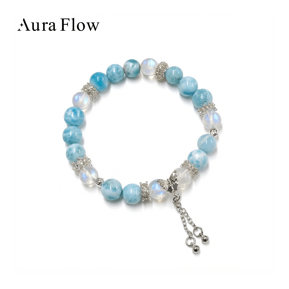 【AF Crystal】Starfish | Seagull Stonemao Island Moonlight Blue Moonlight Bracelet - AuraFlowcrystal