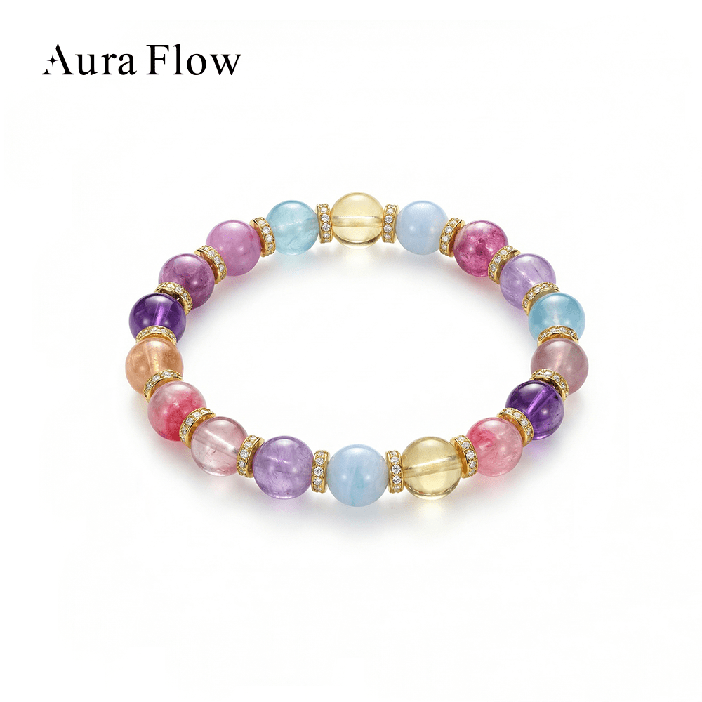 【AF Crystal】L Fuling | Natural Multi - Gem Crystal Bracelet - AuraFlowcrystal
