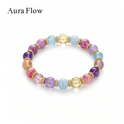 【AF Crystal】L Fuling | Natural Multi - Gem Crystal Bracelet - AuraFlowcrystal