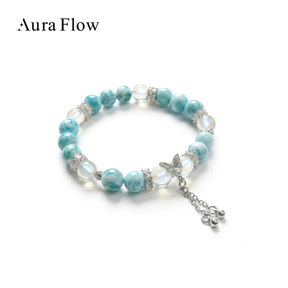 【AF Crystal】Starfish | Seagull Stonemao Island Moonlight Blue Moonlight Bracelet - AuraFlowcrystal