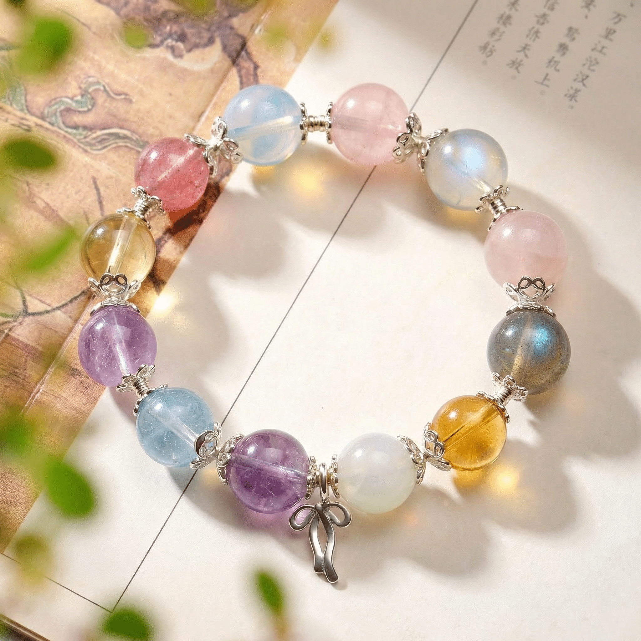 【AF Crystal】Woven | Multi - Gem Bracelet - AuraFlowcrystal