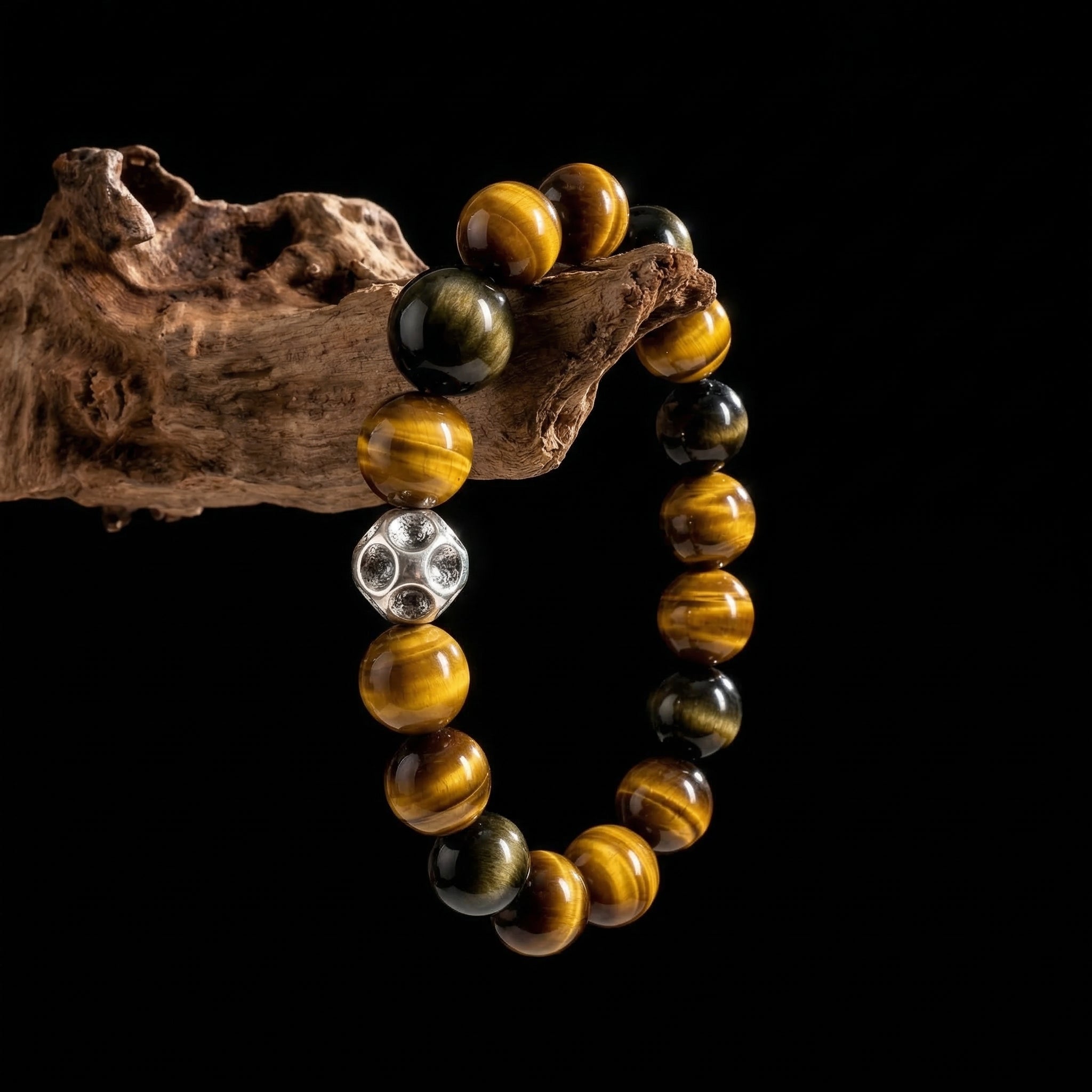 【AF Crystal】Hu Ming | HuangHuYan Gold Obsidian Bracelet - AuraFlowcrystal