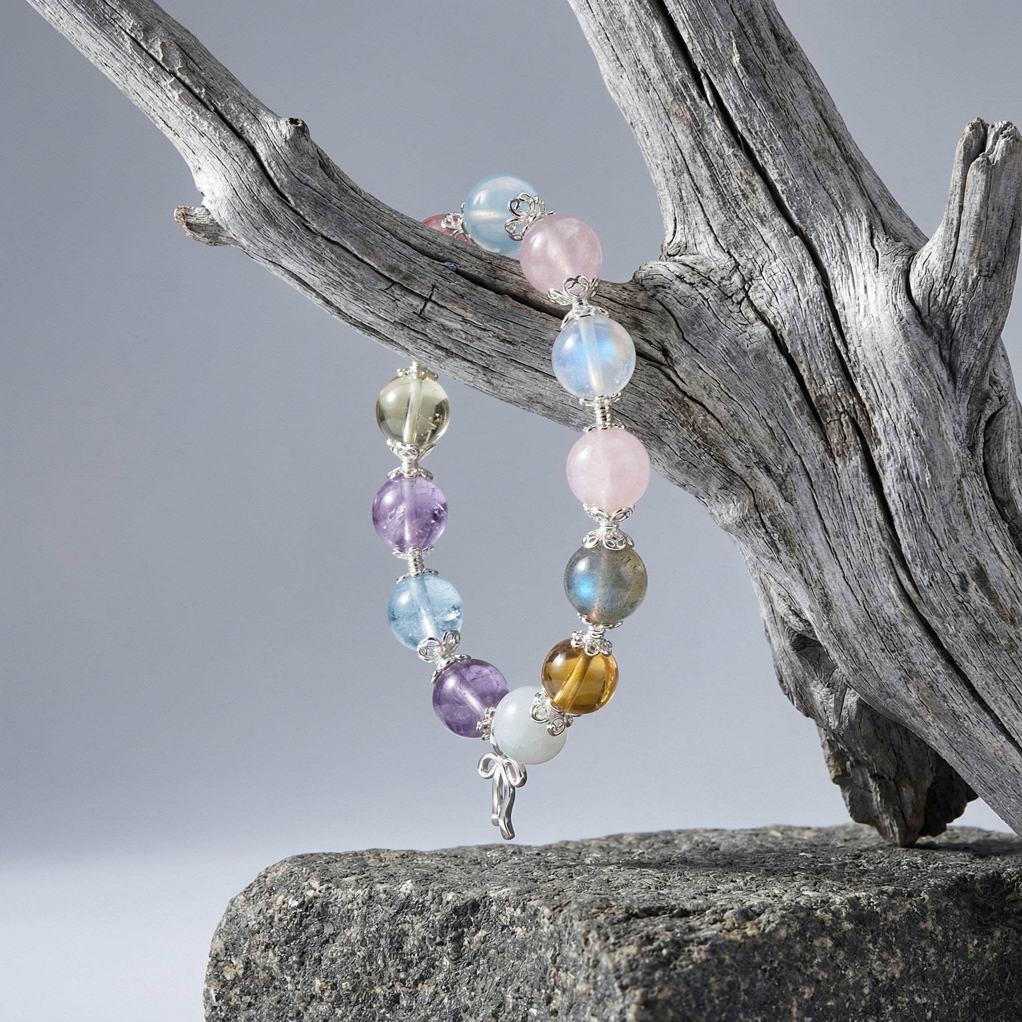 【AF Crystal】Woven | Multi - Gem Bracelet - AuraFlowcrystal