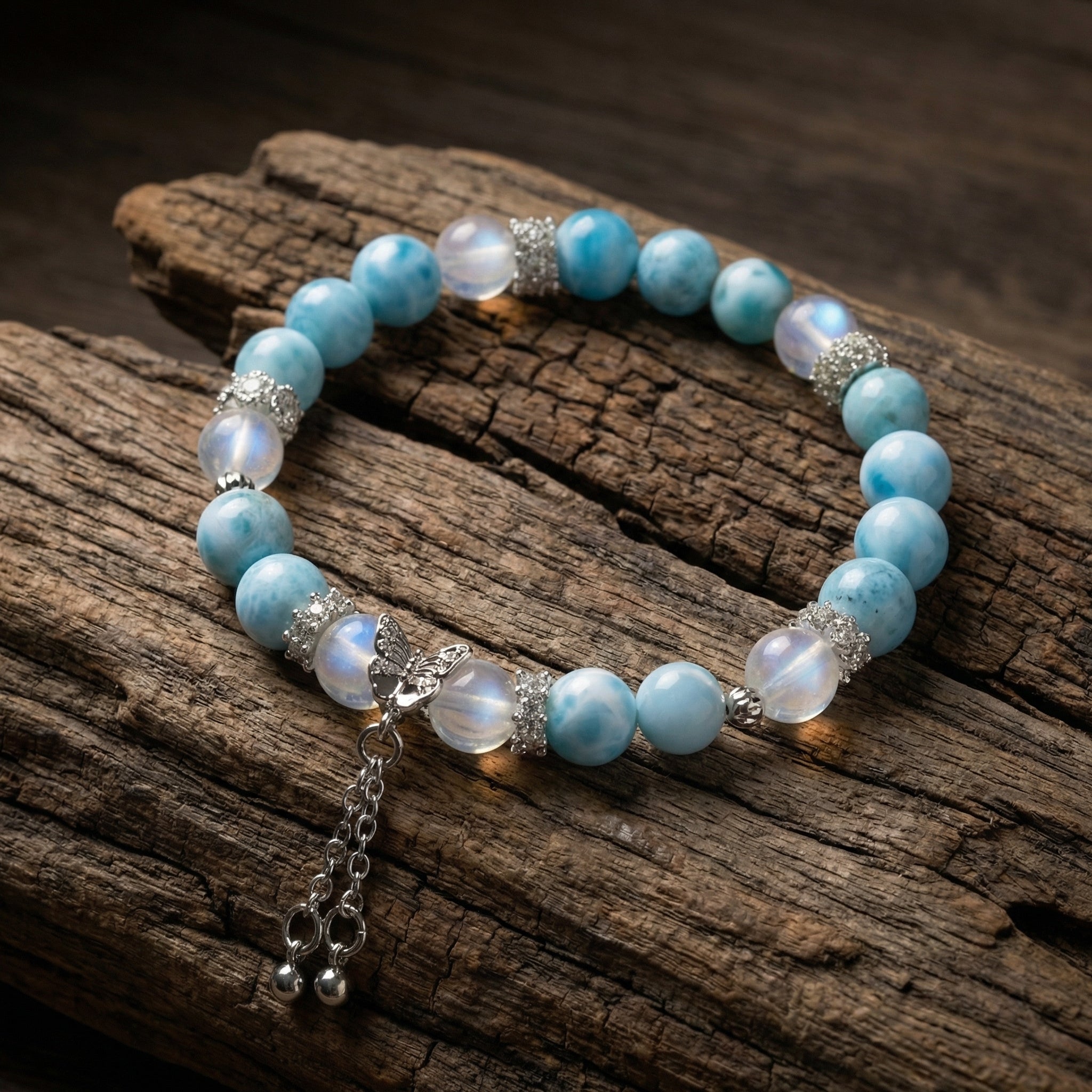 【AF Crystal】Starfish | Seagull Stonemao Island Moonlight Blue Moonlight Bracelet - AuraFlowcrystal
