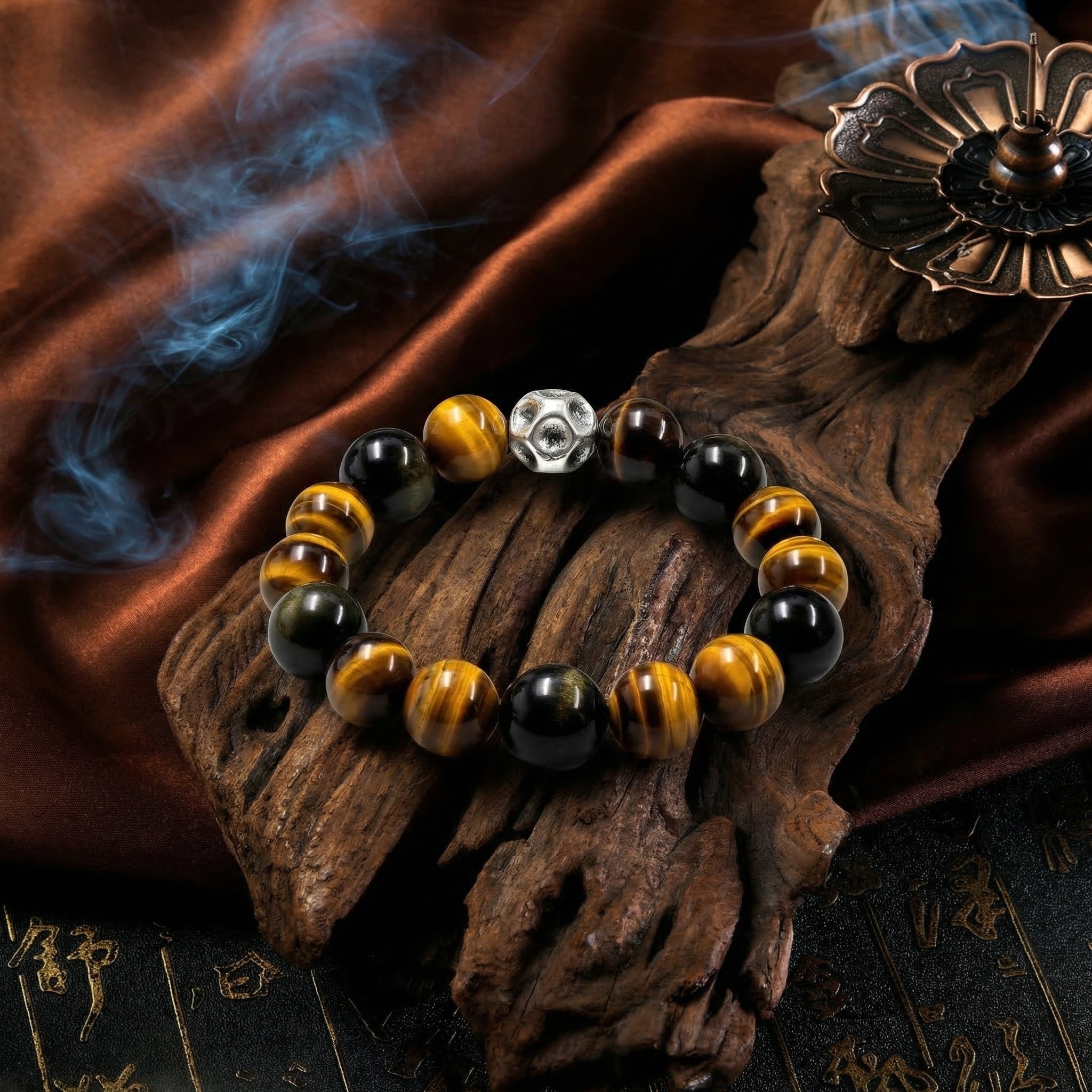【AF Crystal】Hu Ming | HuangHuYan Gold Obsidian Bracelet - AuraFlowcrystal