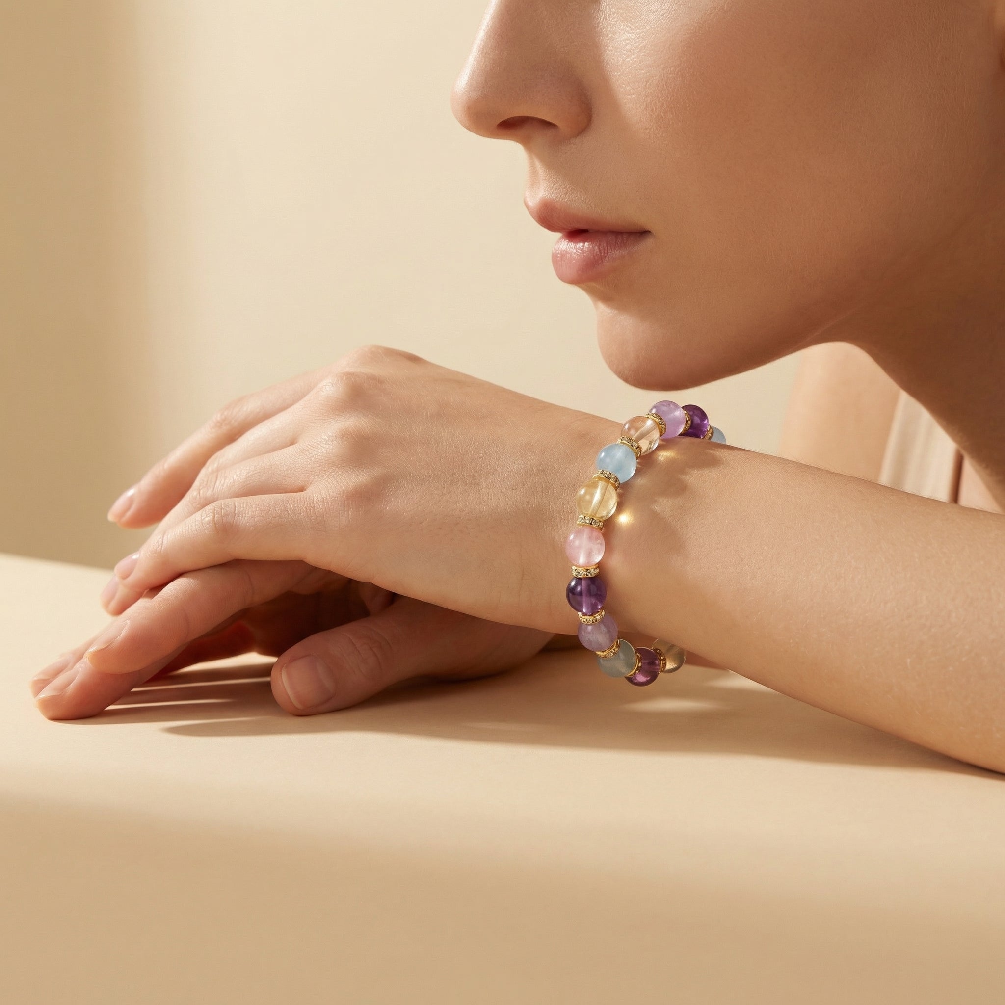 【AF Crystal】L Fuling | Natural Multi - Gem Crystal Bracelet - AuraFlowcrystal