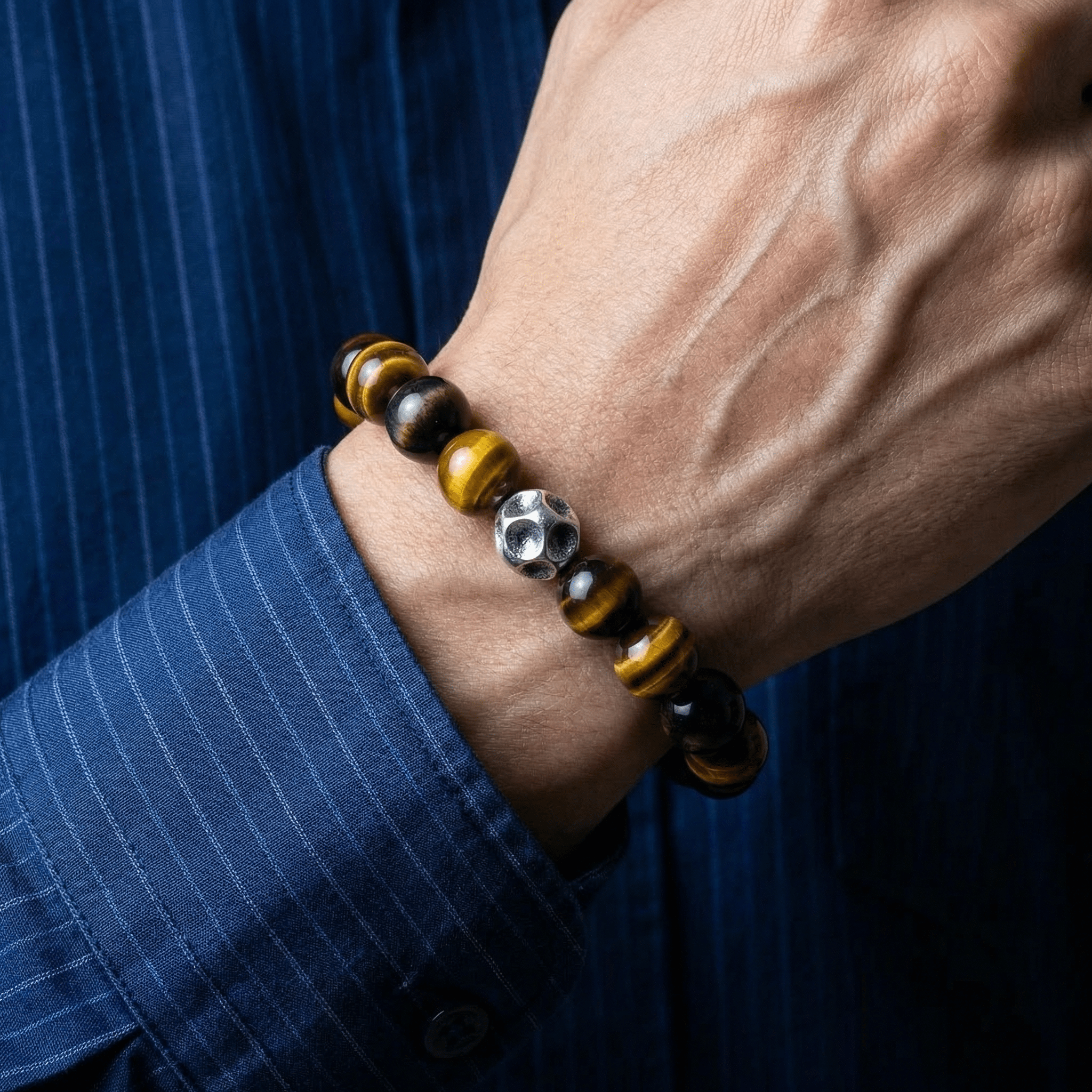 【AF Crystal】Hu Ming | HuangHuYan Gold Obsidian Bracelet - AuraFlowcrystal