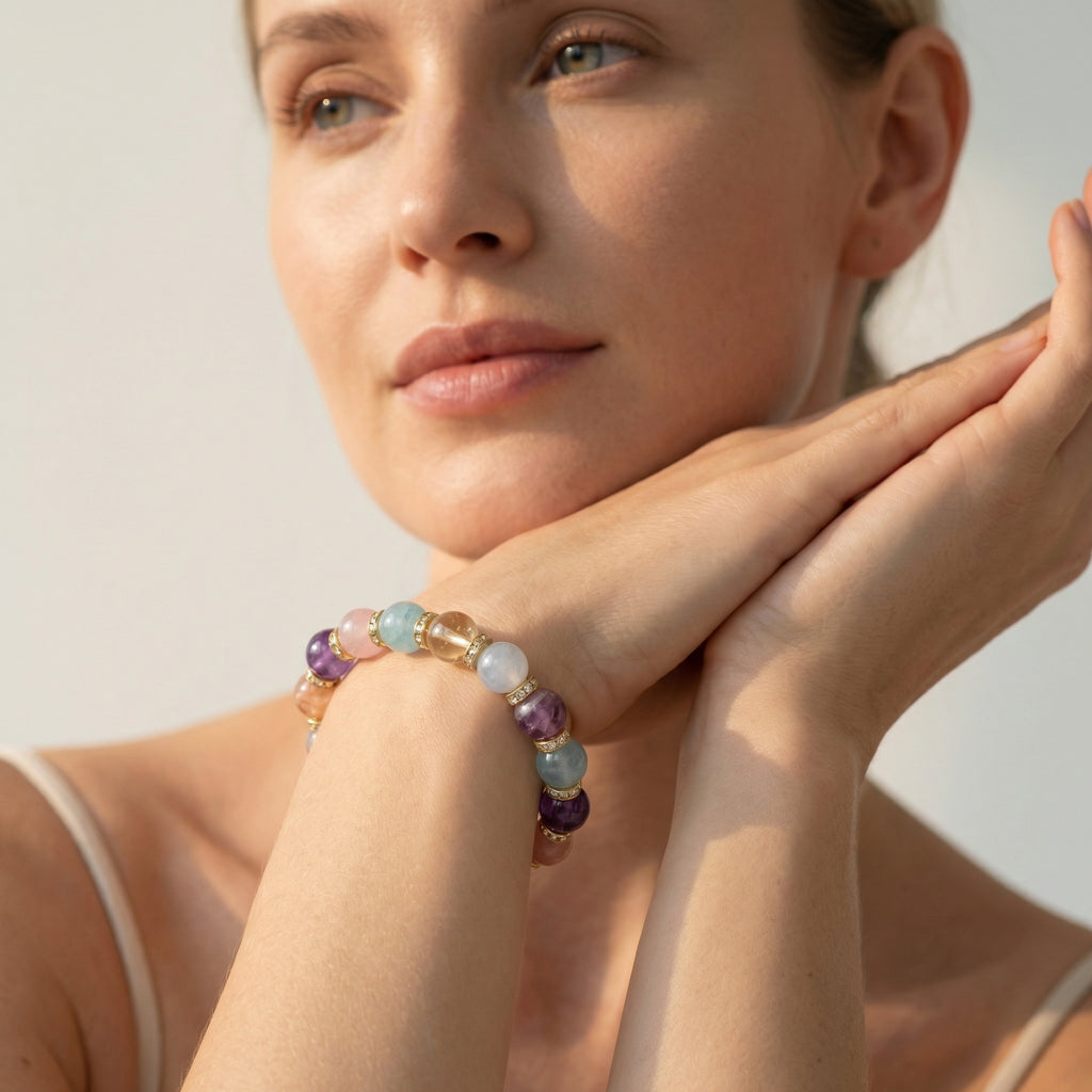 【AF Crystal】L Fuling | Natural Multi - Gem Crystal Bracelet - AuraFlowcrystal